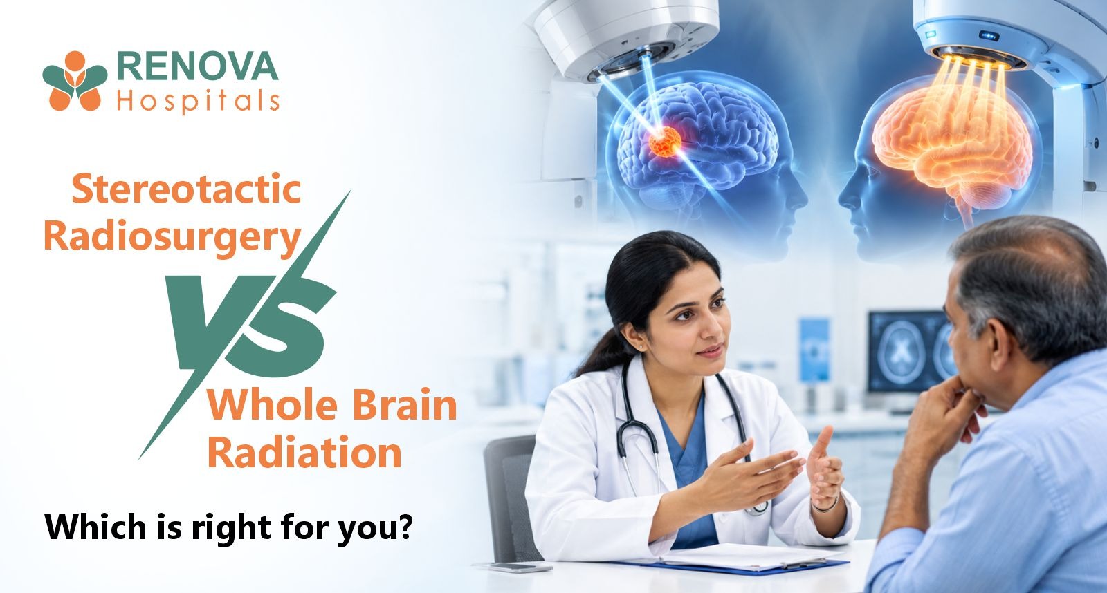 Comparing stereotactic radiosurgery and whole brain radiation for brain tumours